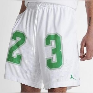 Nike Air Jordan DX9671-100 White Essentials Graphic Mesh Shorts 23 Men's S Small